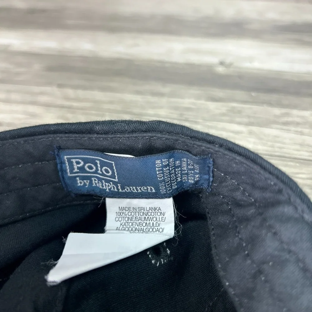 Polo Ralph Lauren Hat Black Red Pony Boys Youth Kids 8 - 20 Cotton Adjustable